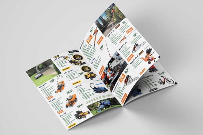 Brochure 8 pages Meslard Motoculture tondeuses tronçonneuses Stihl