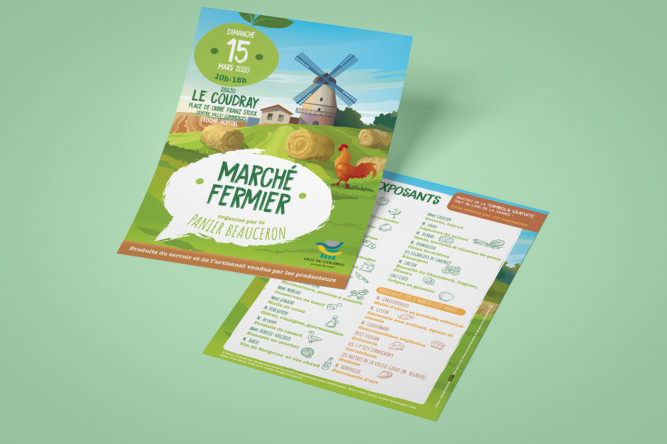 flyer A5 marché fermier Le Coudray le Panier Beauceron