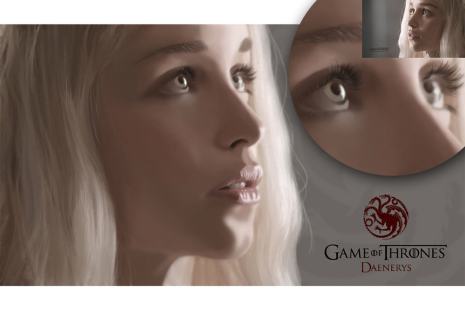 illustration numérique photoshop Daenerys Game of Thrones