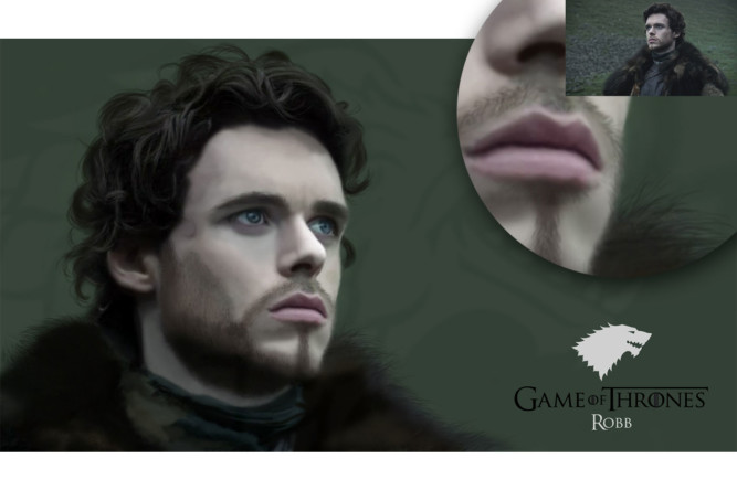 illustration numérique photoshop Robb Stark Game of Thrones